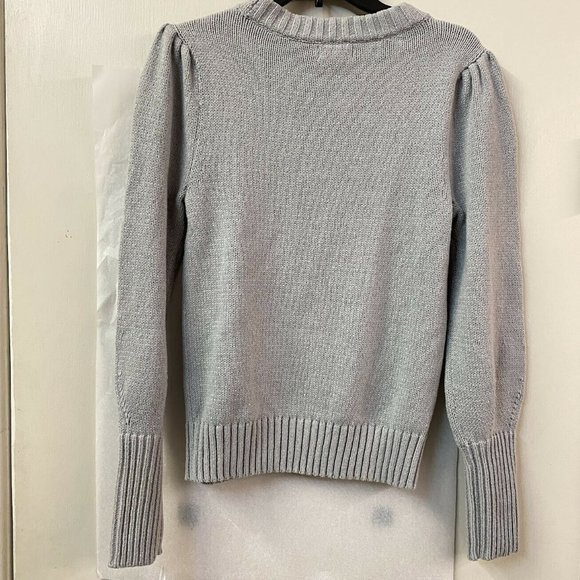Style & Co XS Light Gray Puffy Sweater NWT CU30 - Picture 5 of 6